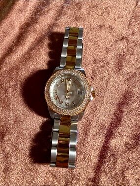 Invicta Two-Tone Crystal Bezel Women's Watch - Gold & Silver